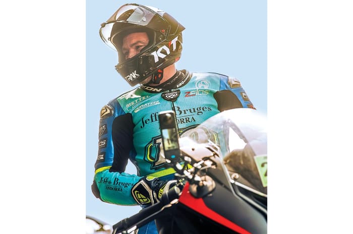 Testing the KYT KX-1 Race GP helmet at BIC on a Ducati Monster SP